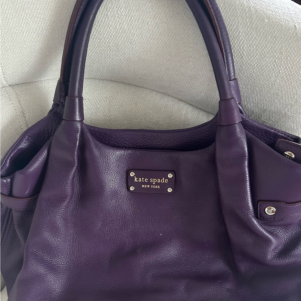 kate spade Purple Pebbled Leather Shoulder Bag